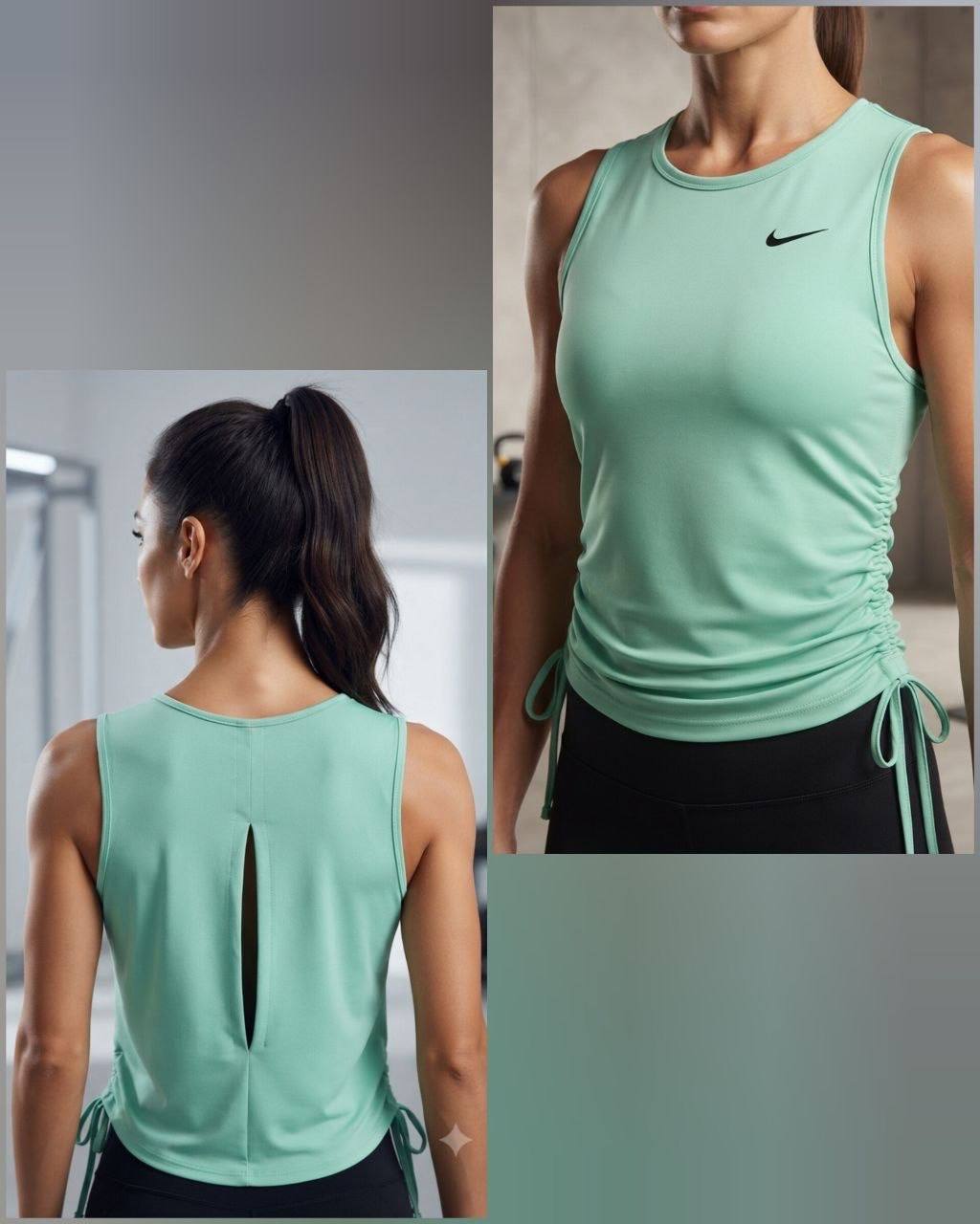 تاپ زنانه بغل گت (پشت مدل دار) ✔️Nikeطرح😍❤️‍🔥  🧵پارچه : ریون
